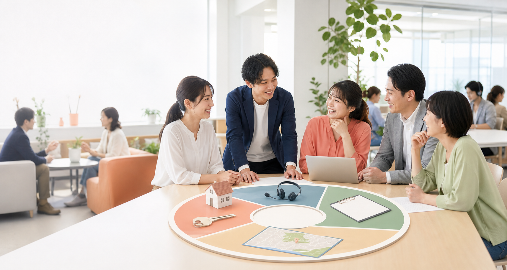 相談に寄り添う社員のイメージ